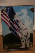 5x7 Flag w/ Saluting Soldier