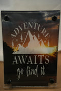 5x7 Mountain Sunrise w/ Adventure Awaits Overlay