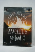 5x7 Mountain Sunrise w/ Adventure Awaits Overlay